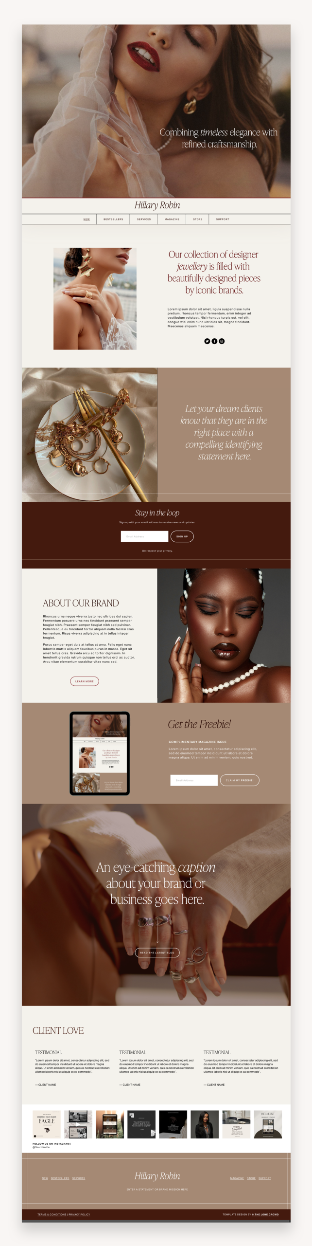 Hillary Robin Squarespace Template