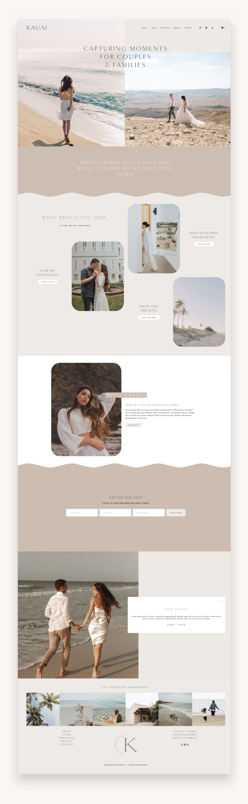 Kauai Squarespace Template