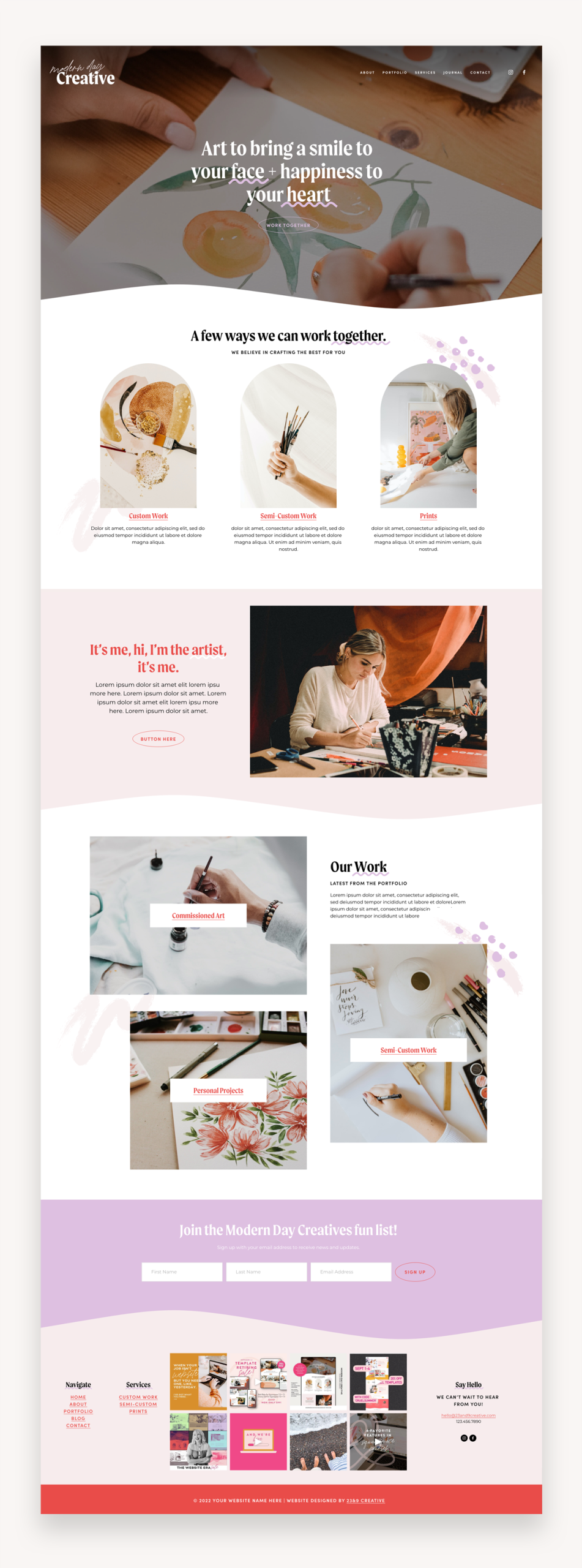 Modern Day Creative Squarespace Template