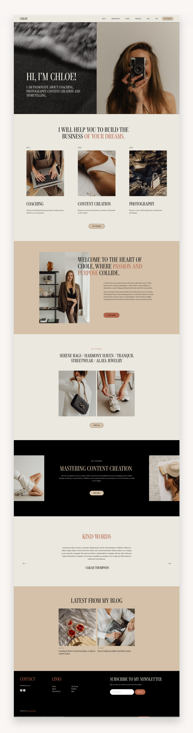 Chloe Squarespace Template