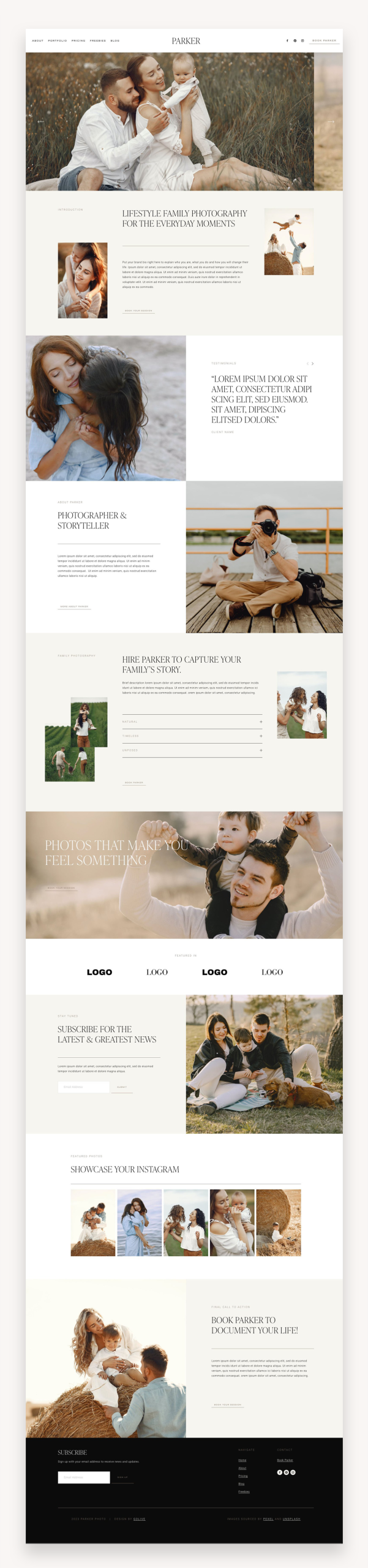 Parker Squarespace Template