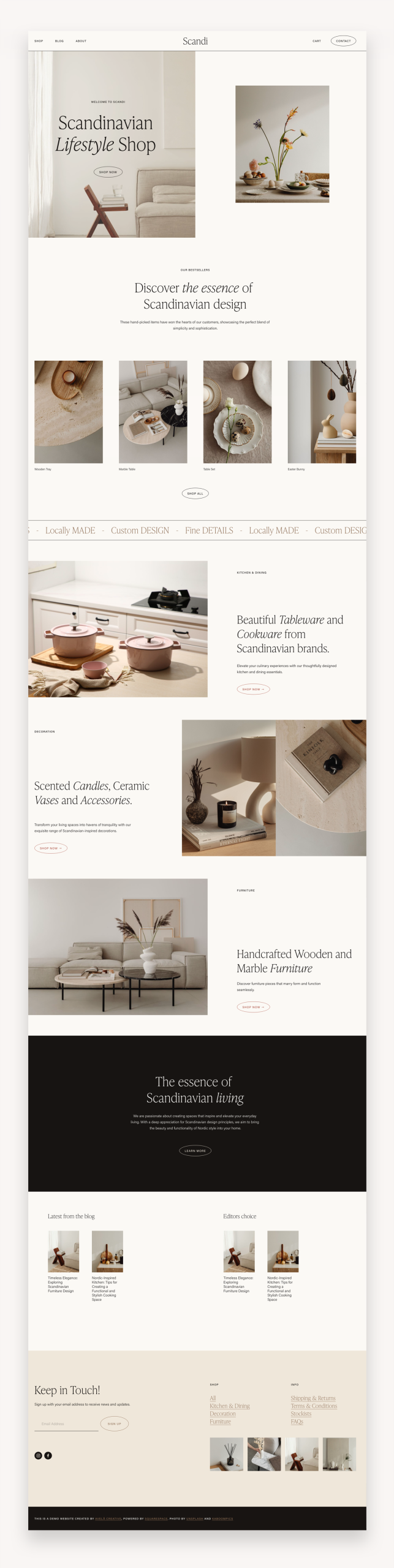 Scandi Squarespace Template