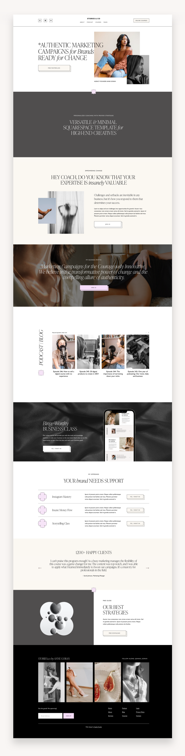Stories Squarespace Template
