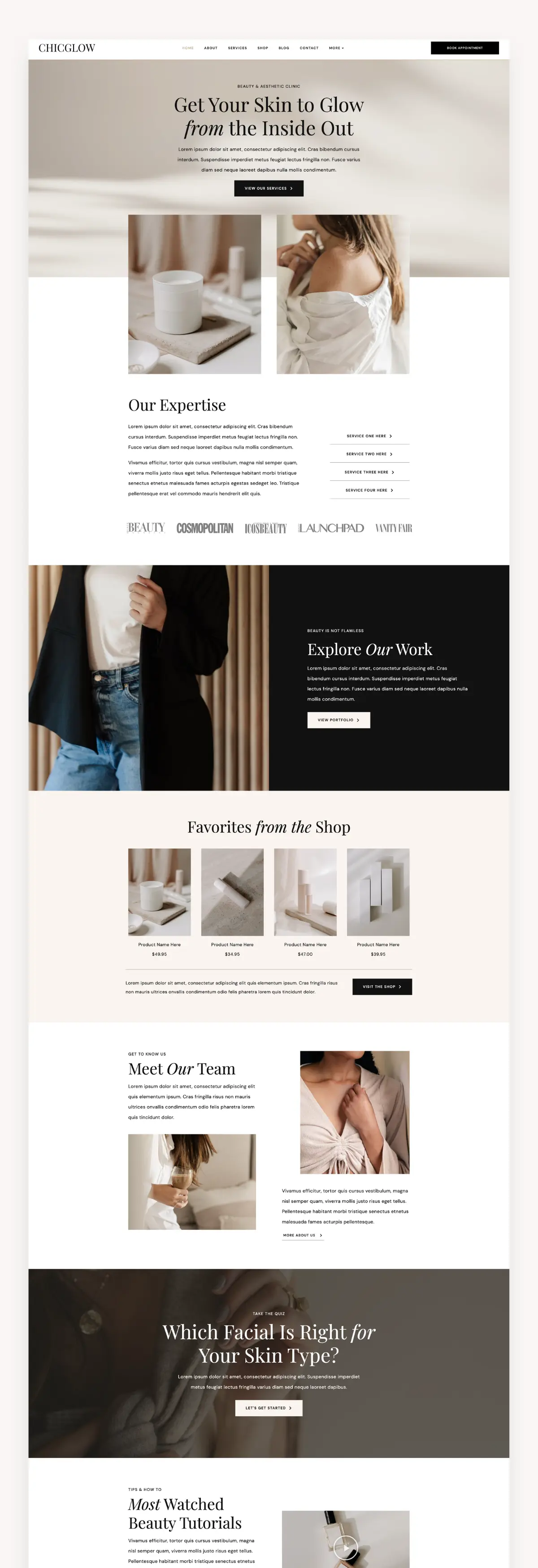 ChicGlow Elementor WordPress Theme