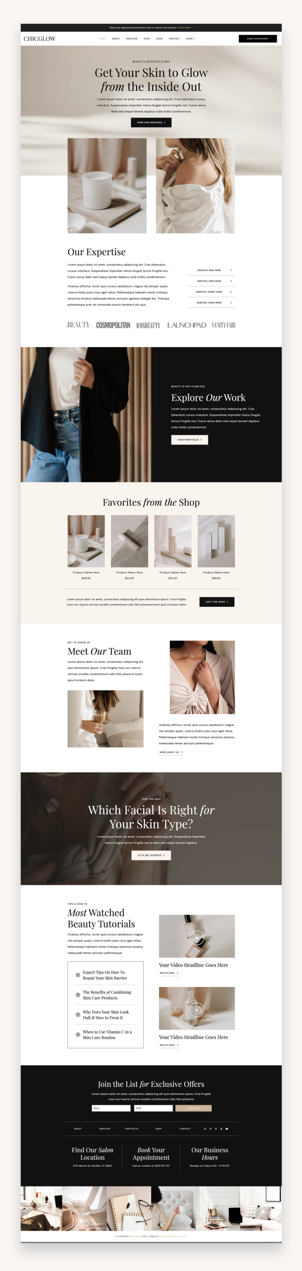 ChicGlow Elementor WordPress Theme