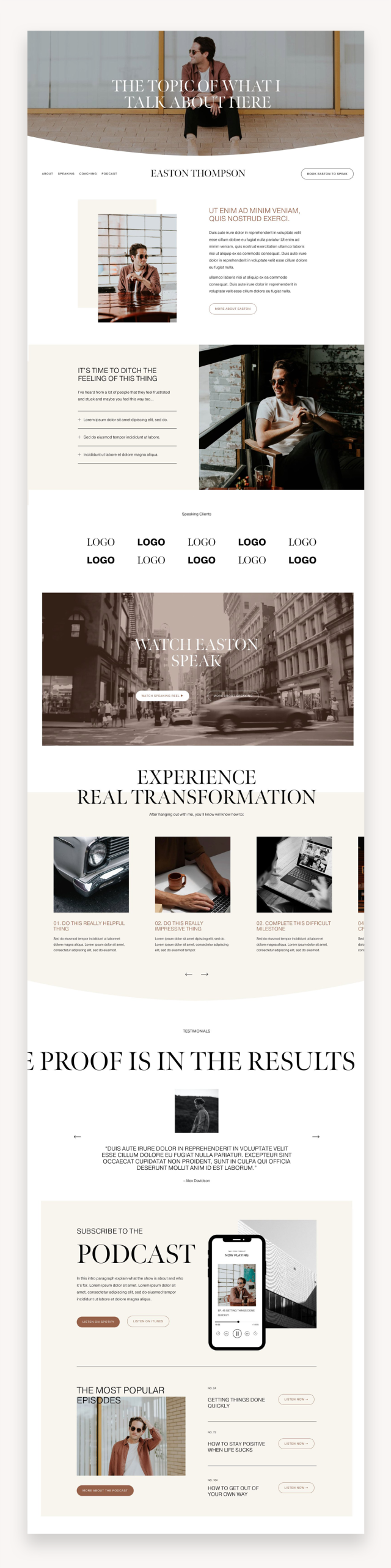 Easton Squarespace Template