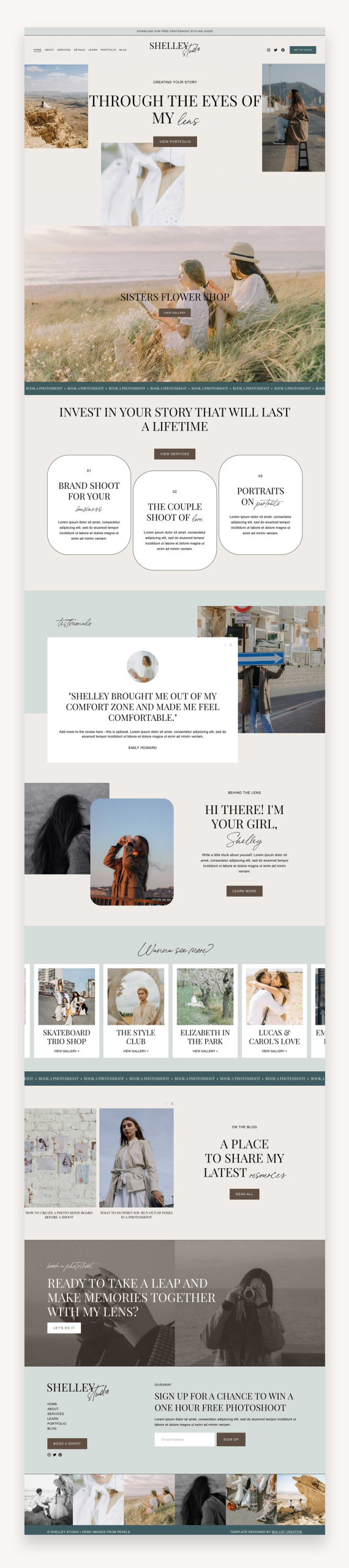 Shelley Squarespace Template