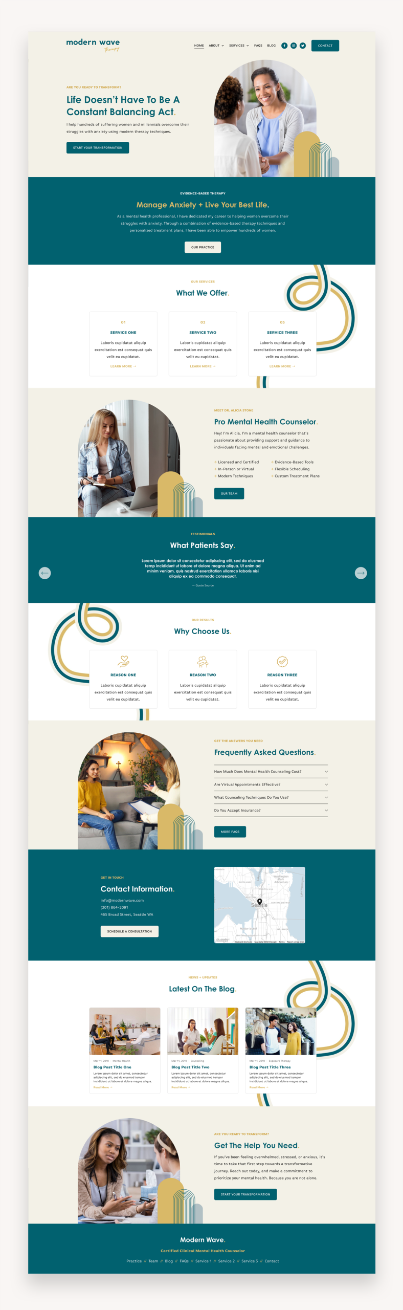 Modern Wave Squarespace Template