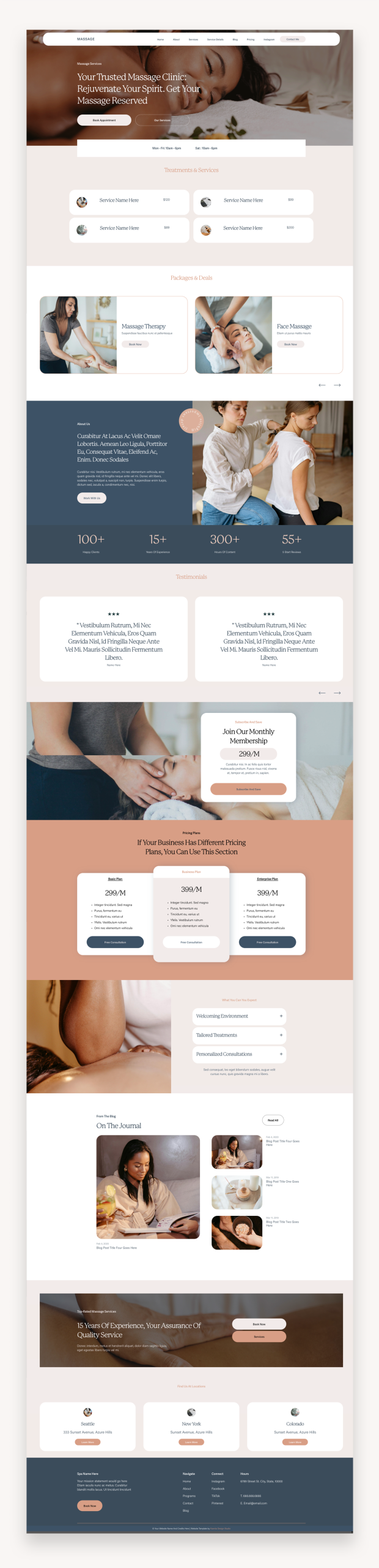 Spa Massage Coaching Squarespace Template