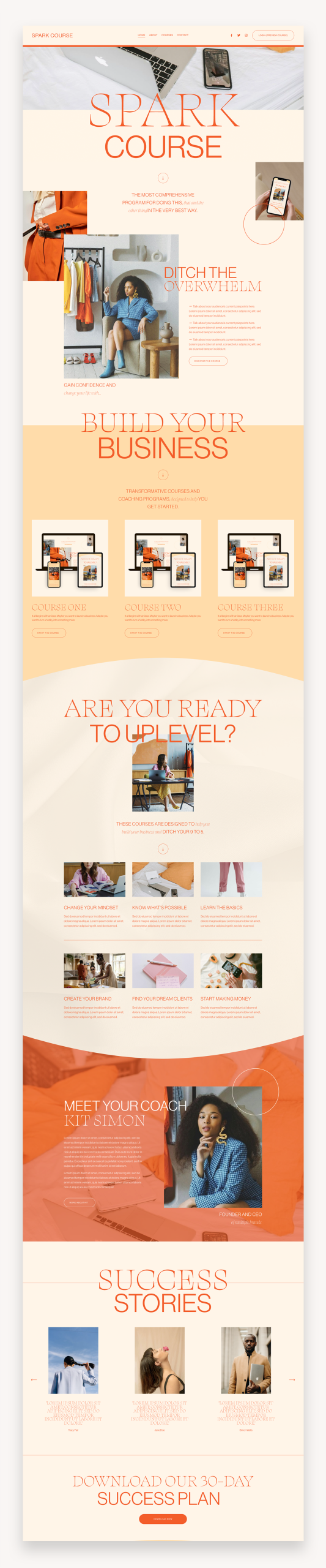 Spark Course Squarespace Template
