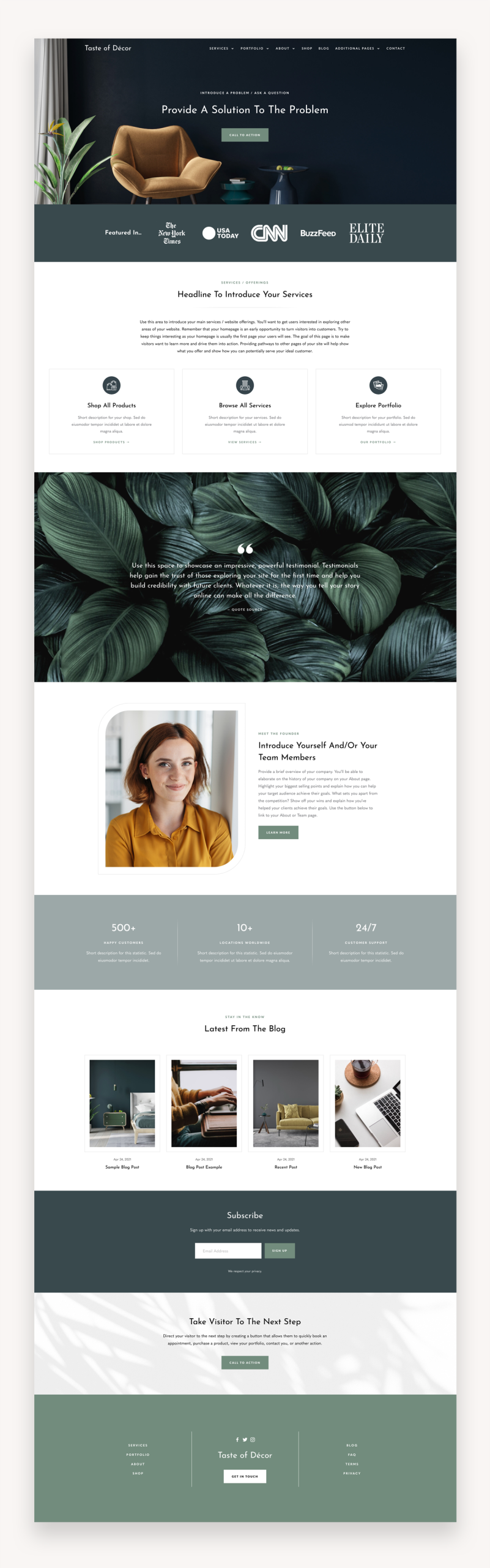 Taste of Decor Squarespace Template