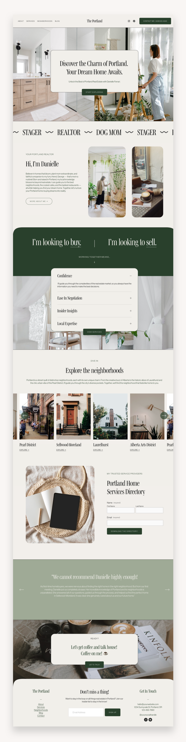 The Portland Squarespace Template