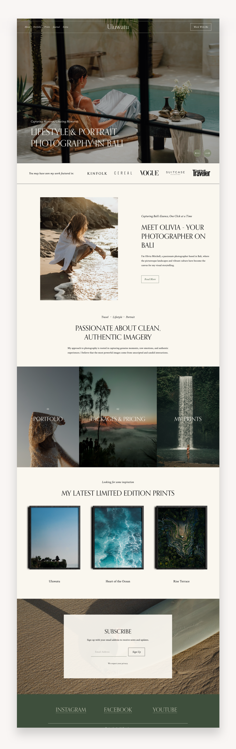 Uluwatu Squarespace Template