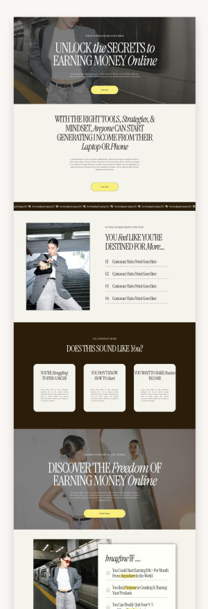 Neutral Sales Page Squarespace Template