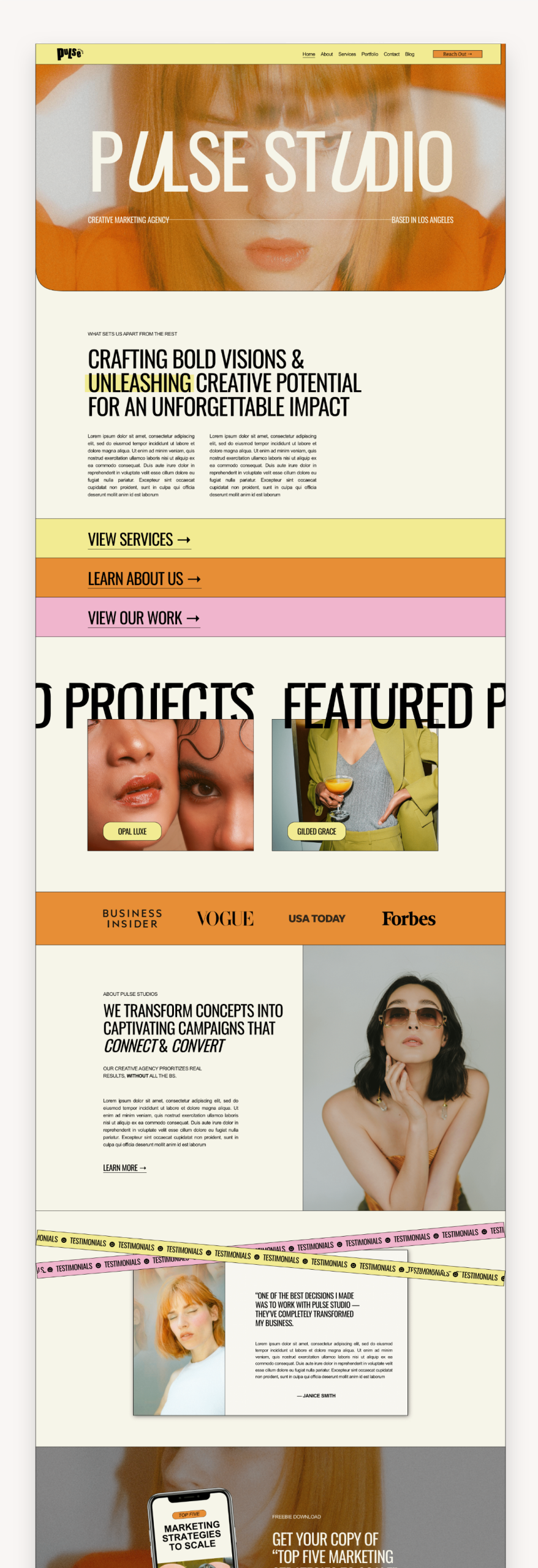 Pulse Studio Squarespace Template