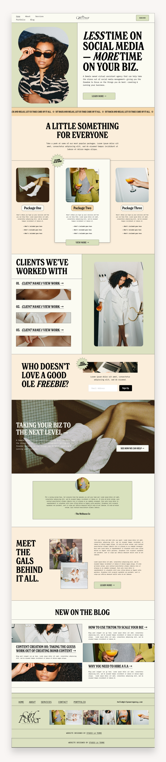 Virtual Assistant Squarespace Template