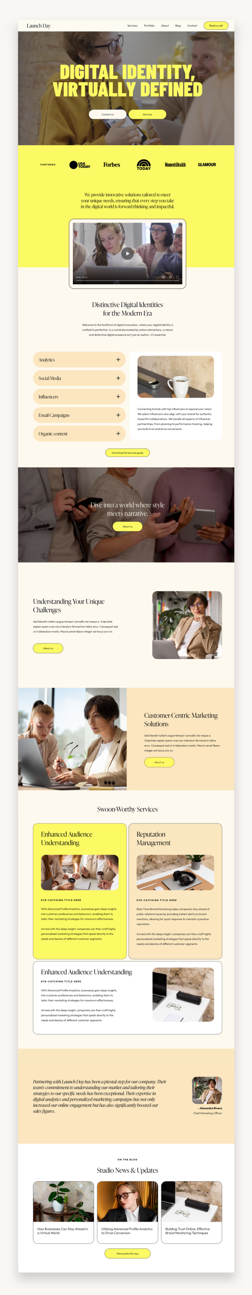 Launch Day Squarespace Template