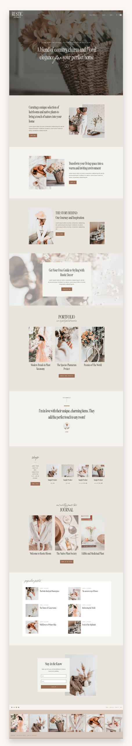 Rustic Bloom Kadence WordPress Theme