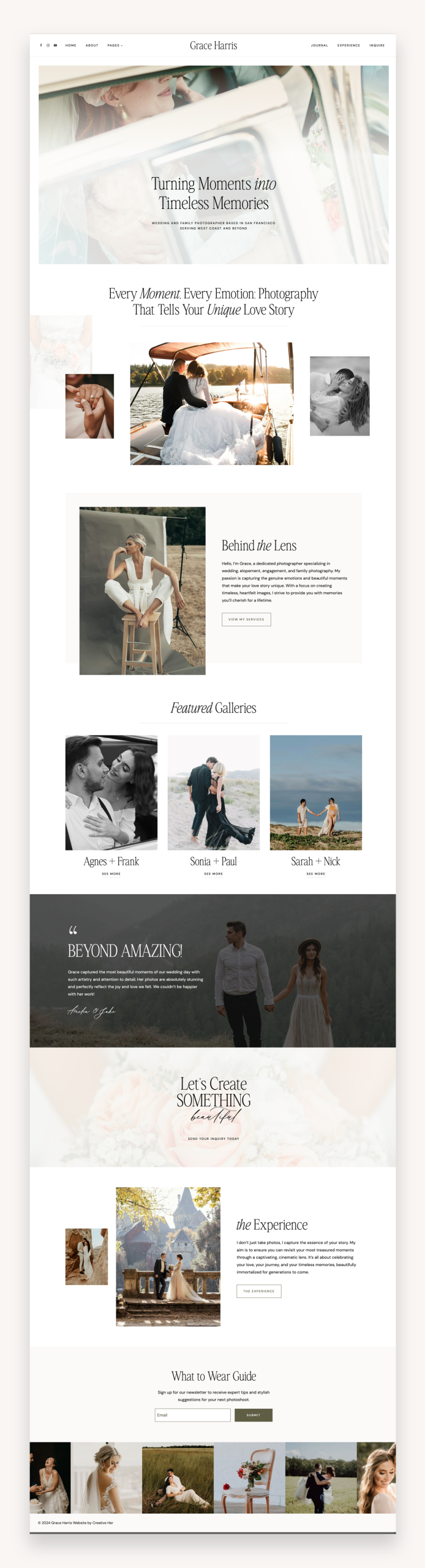 Sophia Photography WordPress Kadence Theme