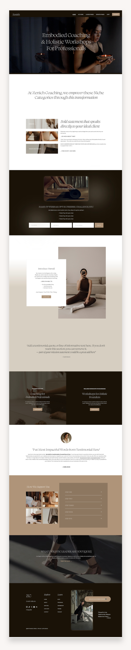 Zenith Health Squarespace Template