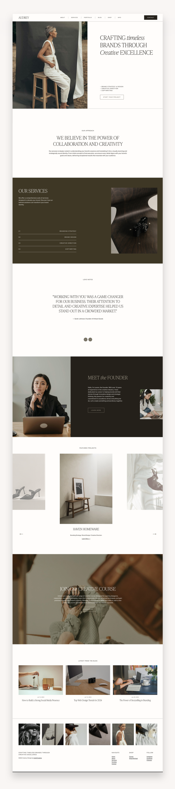 Audrey Squarespace Template