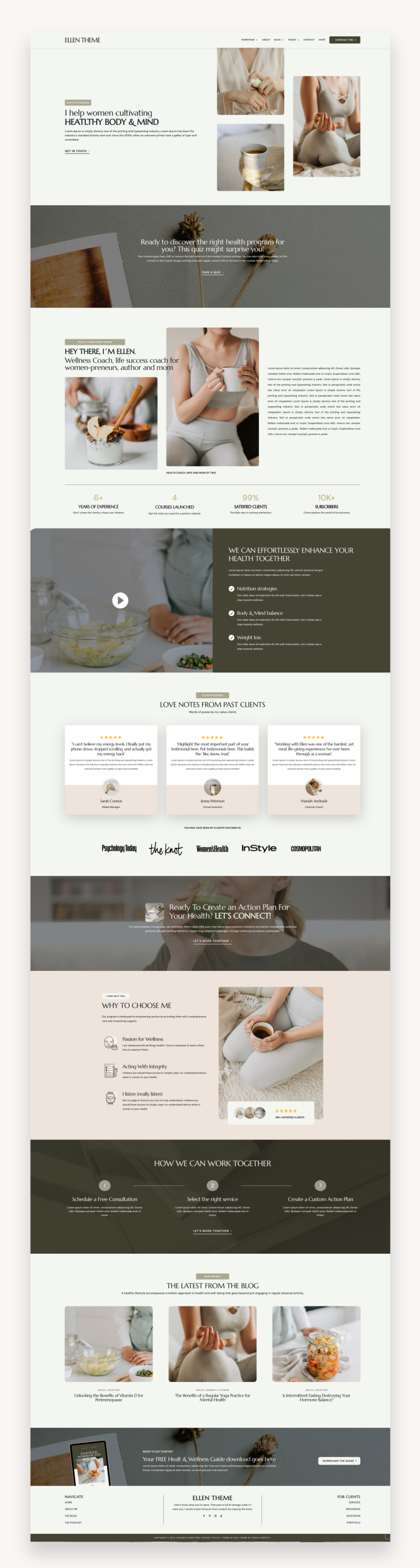 Ellen Health Divi Child Theme