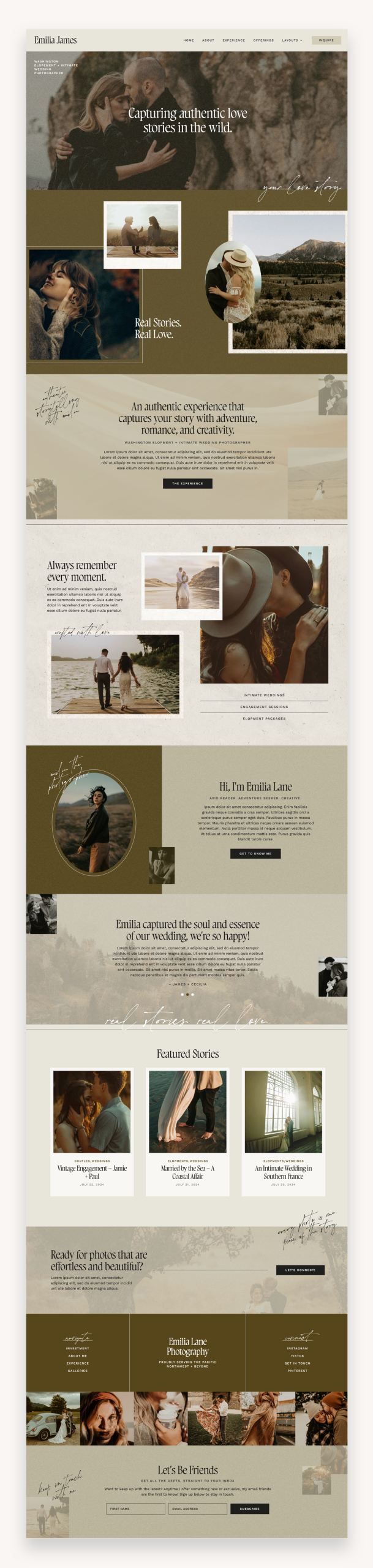 Emilia Photography WordPress Theme