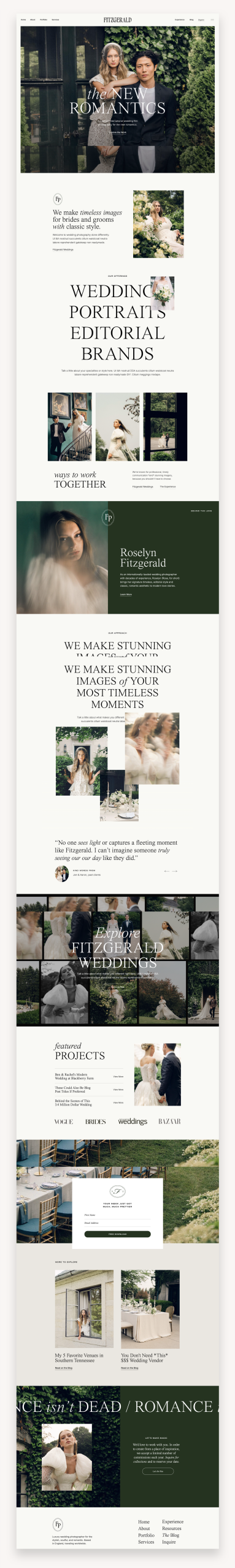 Fitzgerald Photography Showit Template