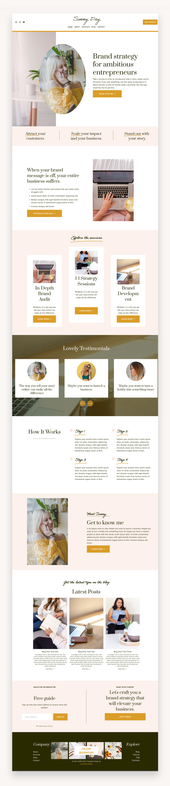 Sunny Coach Squarespace Template