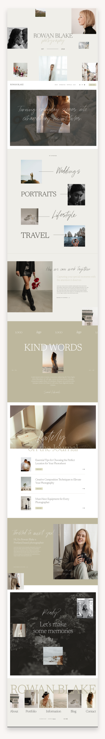 Rowan Photography Squarespace Template