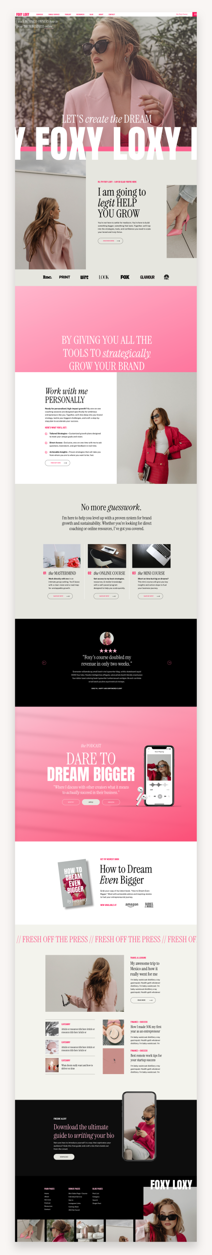 Foxy Loxy Showit Template