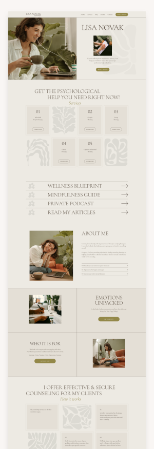 Here&Now Health Squarespace Template
