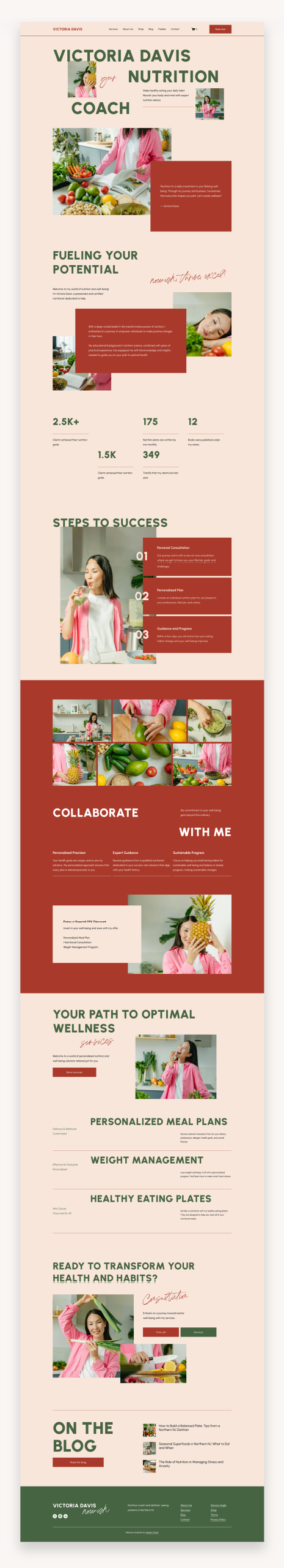 Nourish Squarespace Template