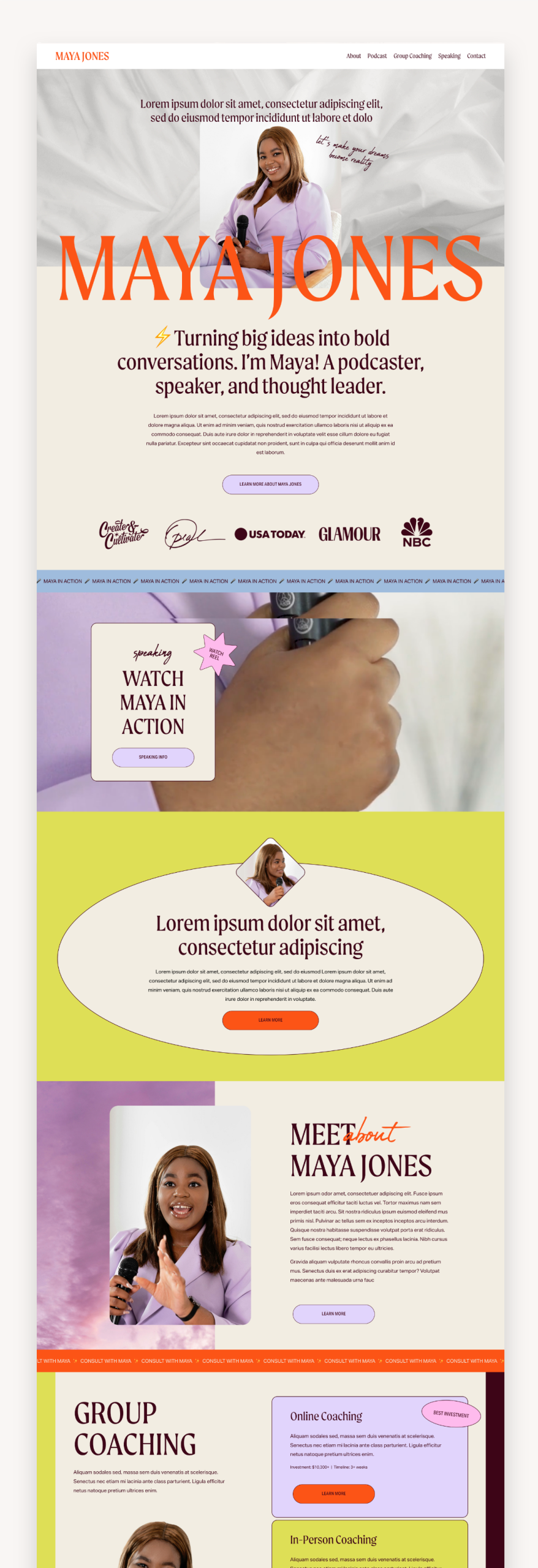 May Jones Coaches Squarespace Template