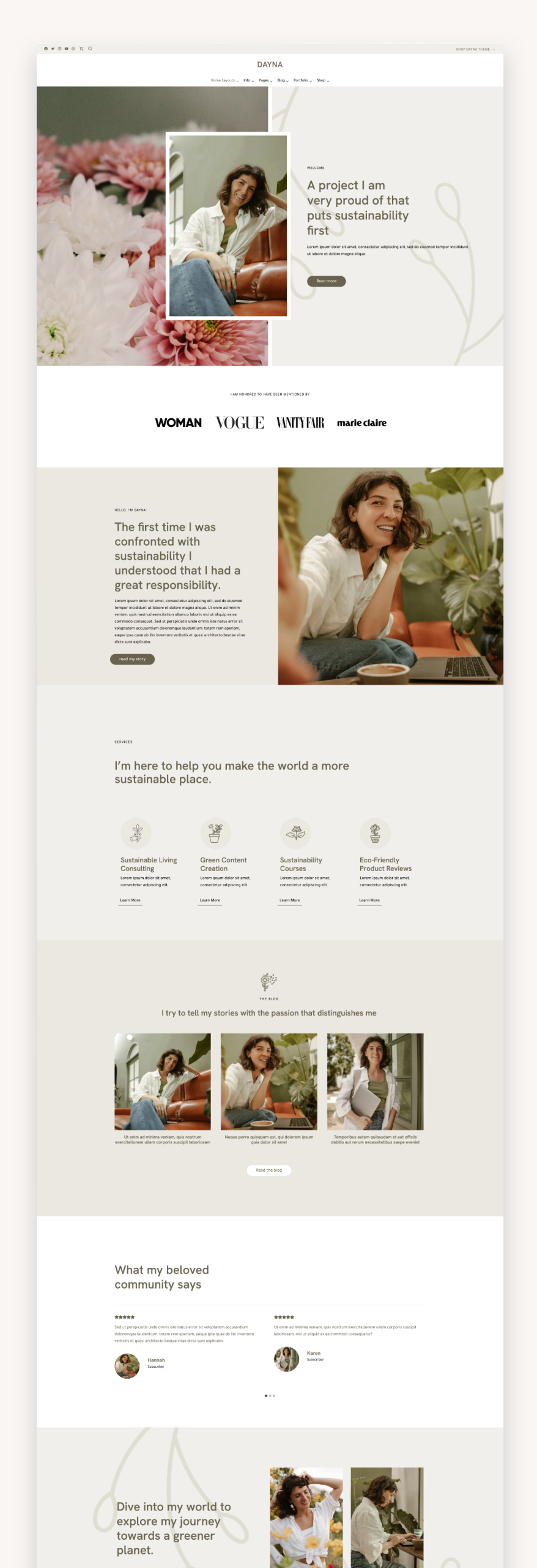 Dayna WordPress Kadence Theme