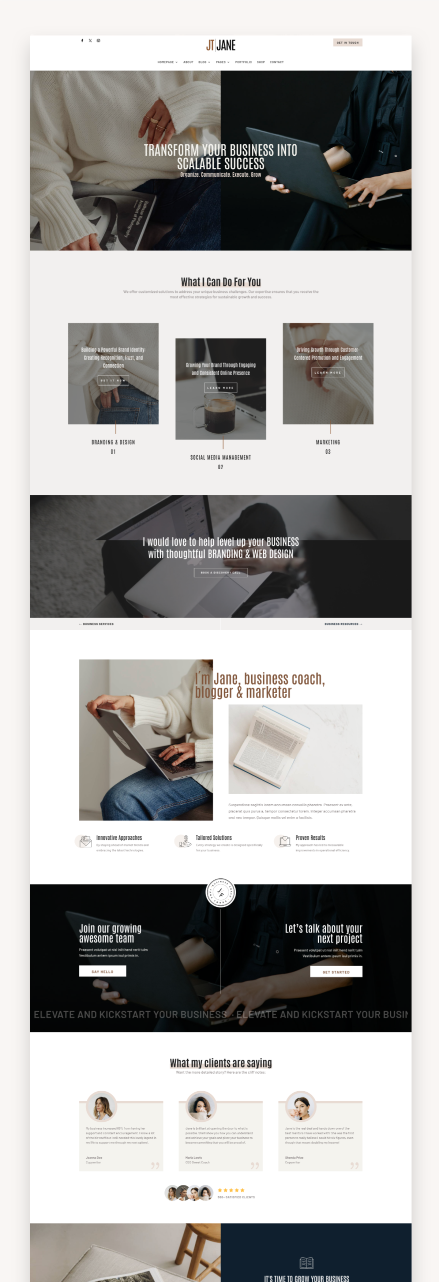 Jane Pro Business Divi Child Theme