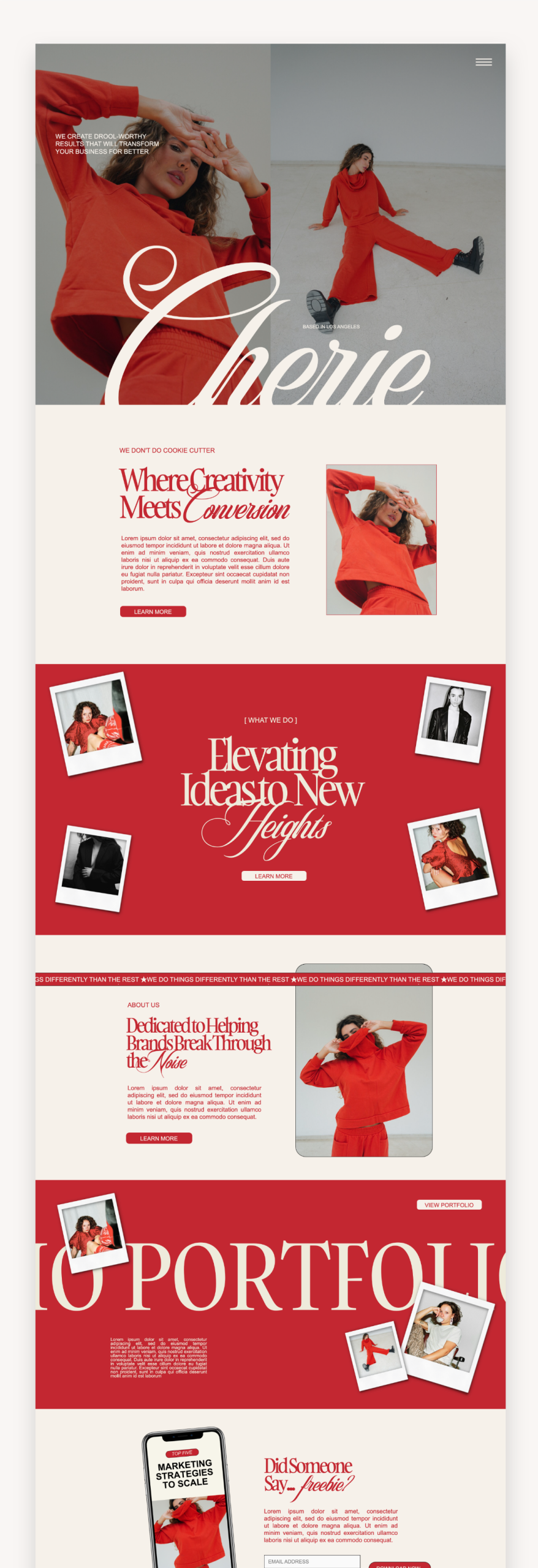 Bold Cherie  Coach Showit Template