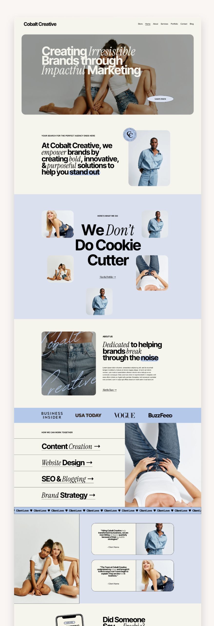 Cobalt Creative Squarespace Template