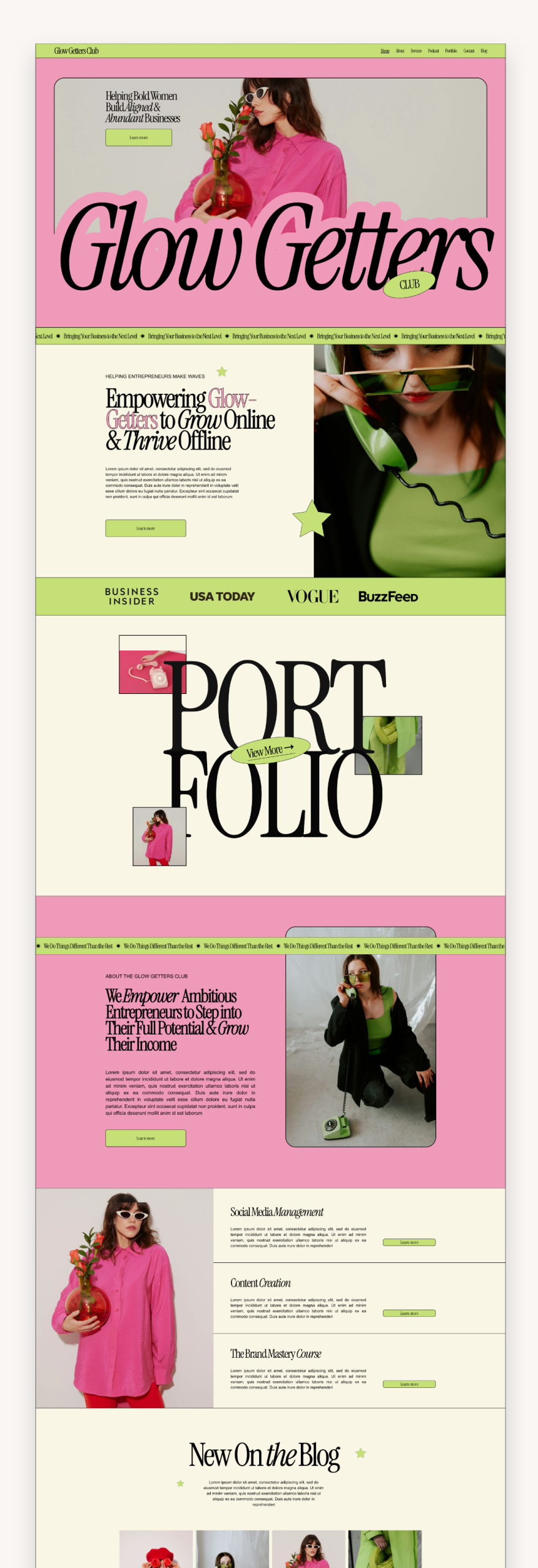 Glow Getters Coach Squarespace Template