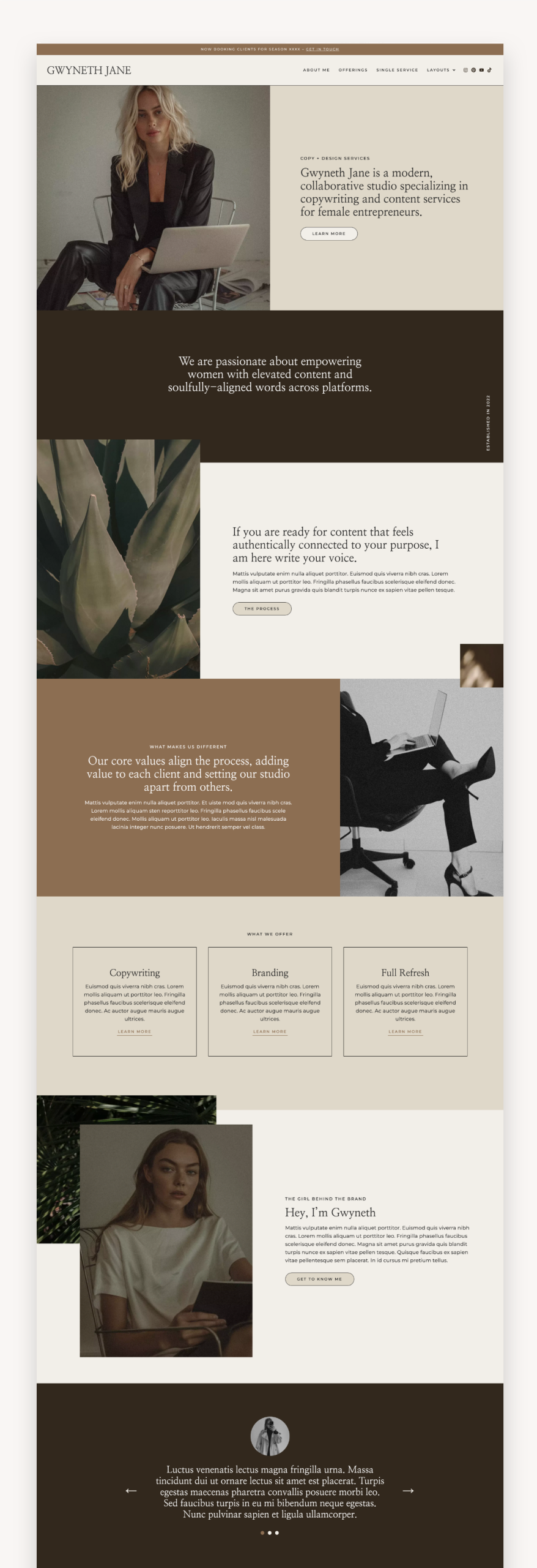 Gwyneth Jane Elementor WordPress Theme