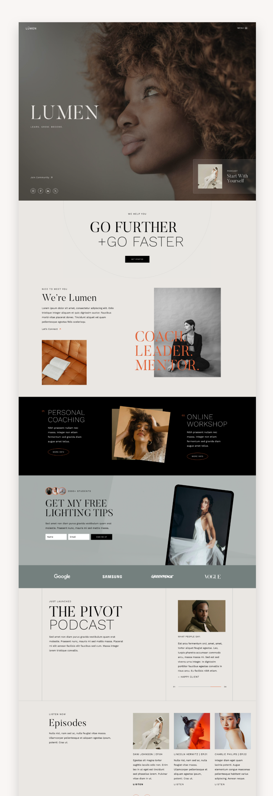 Lumen Photography WordPress Kadence Theme