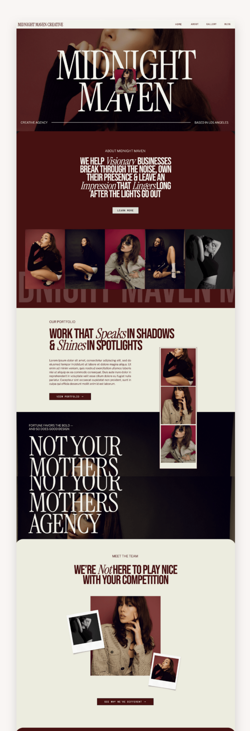 Midnight Maven Coach Showit Template