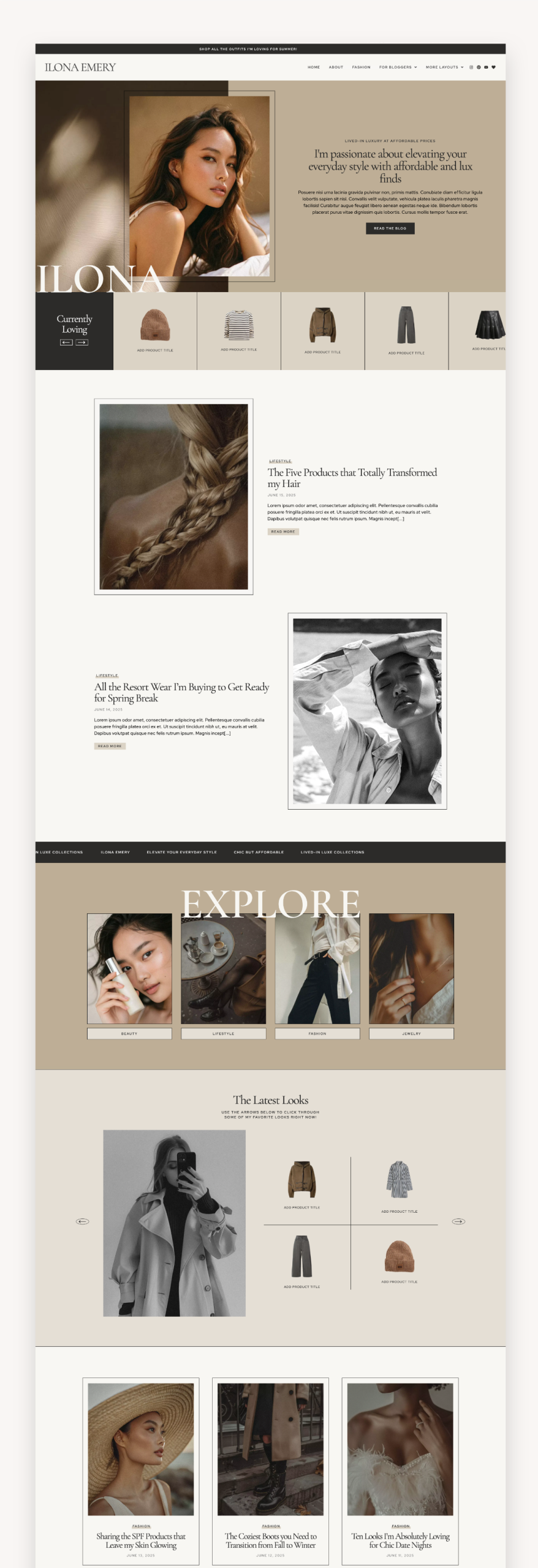 Ilona Emery Elementor WordPress Theme