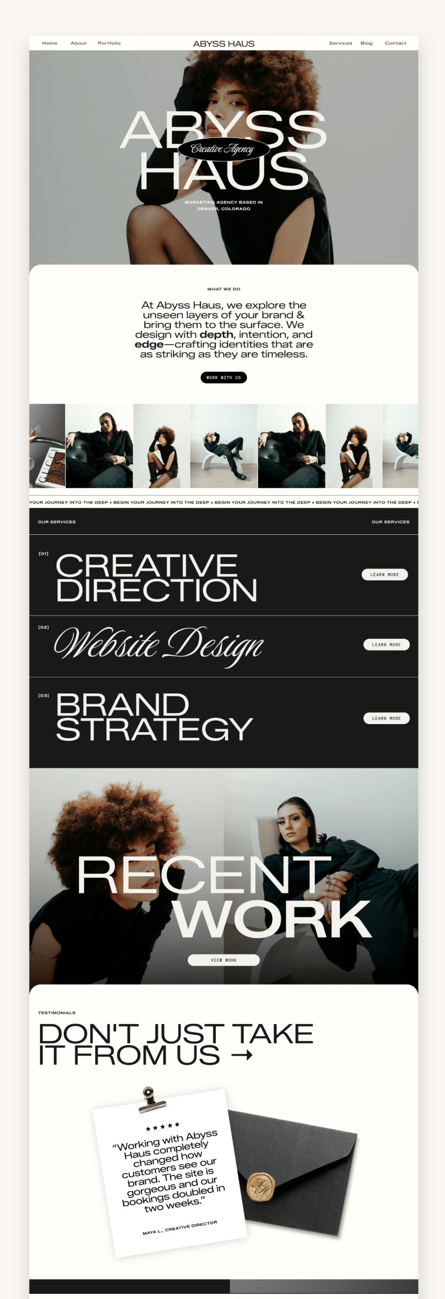 Abyss Haus Coach Showit Template