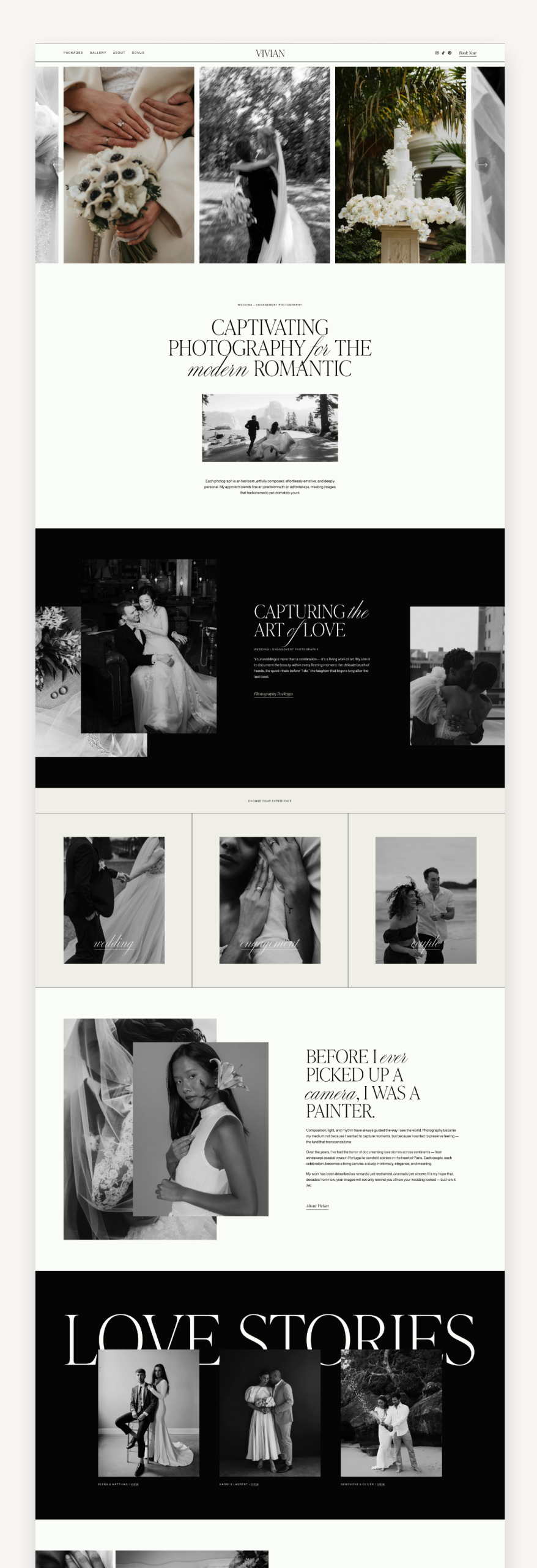 Vivian Photography Squarespace Template
