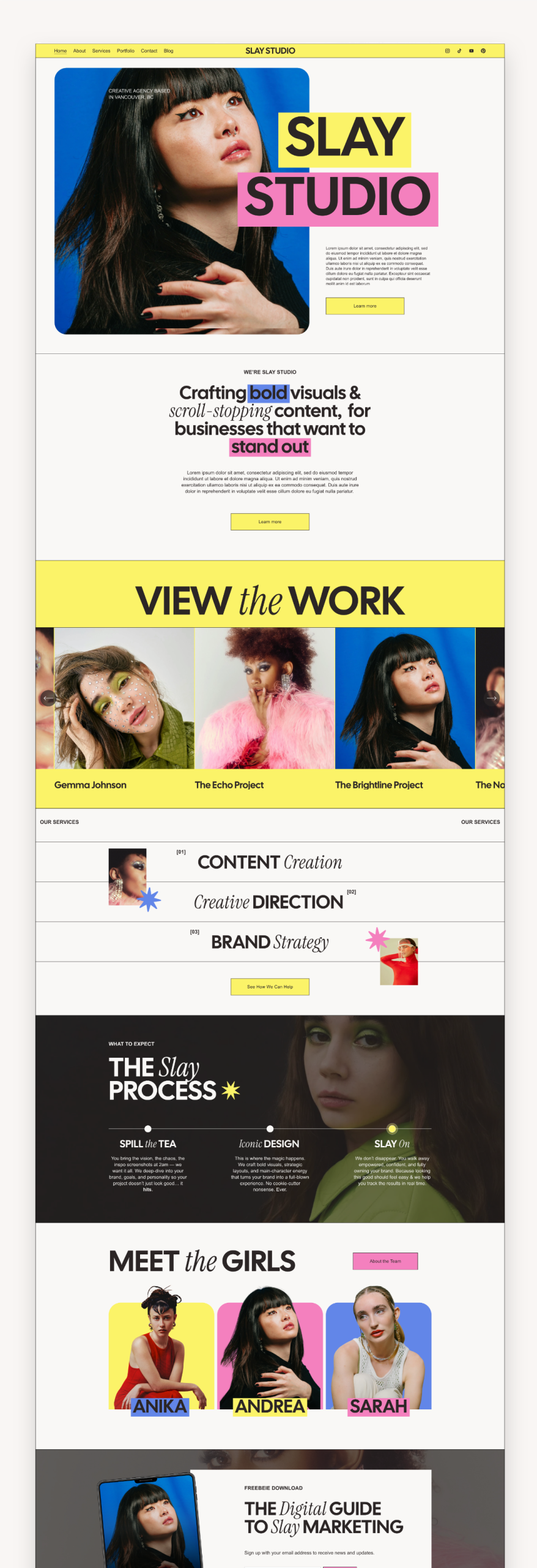 Slay Studio Squarespace Template