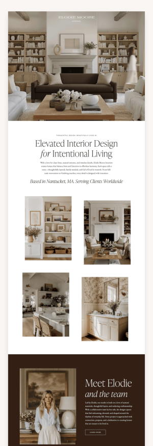 Elodie Interior Designer Showit Template