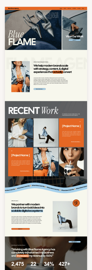 Blue Flame Squarespace Template