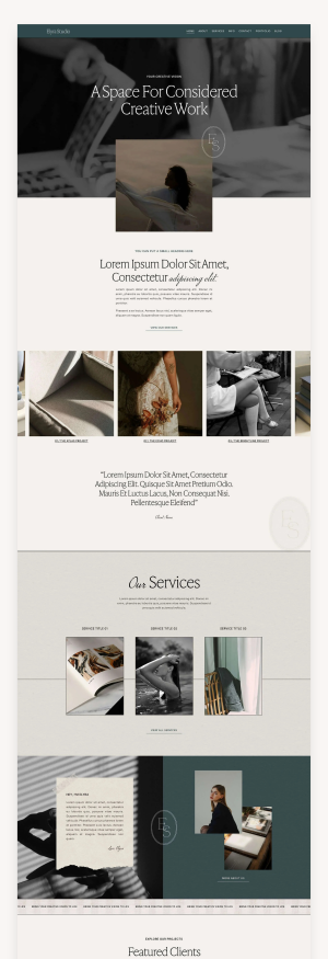 Elyra Studio Squarespace Template
