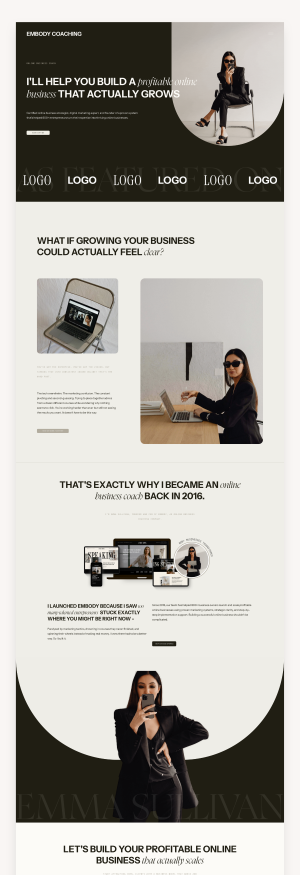 Embody Coaching Squarespace Template